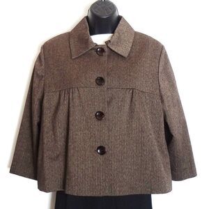 First Option Brown Jacket – Short Coat Women’s Size 8